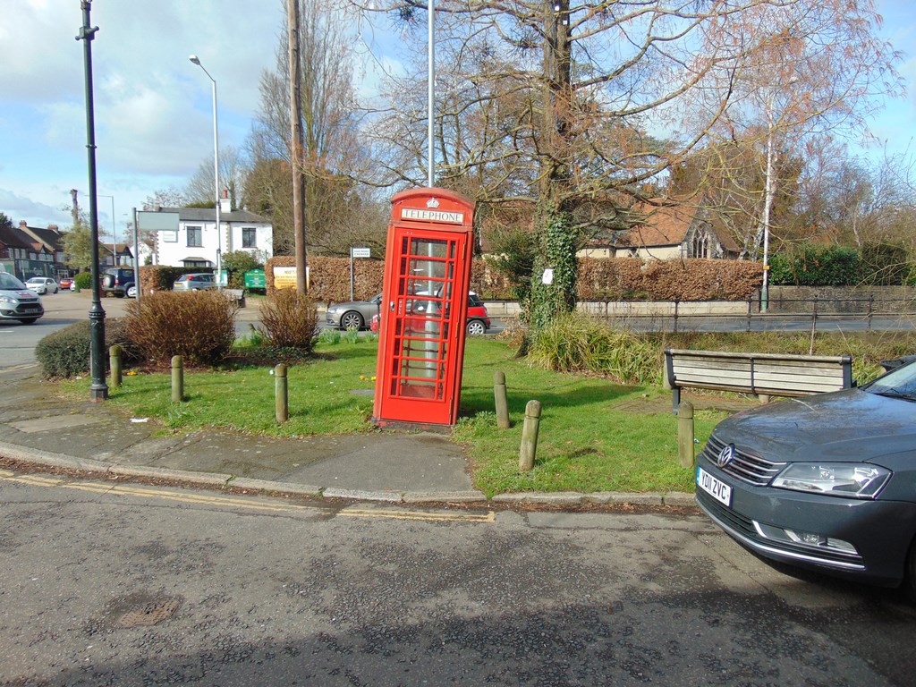 Ickenham Phone Box Slanting Over