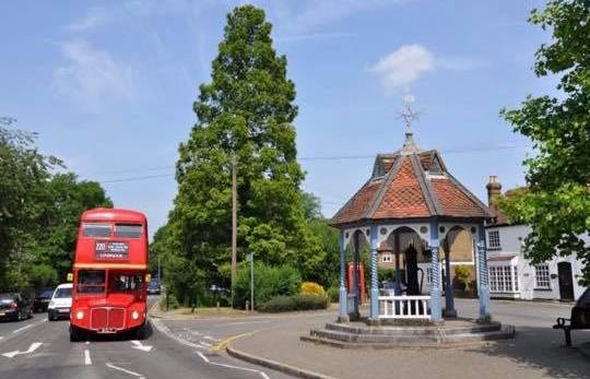 Ickenham pump and a bus